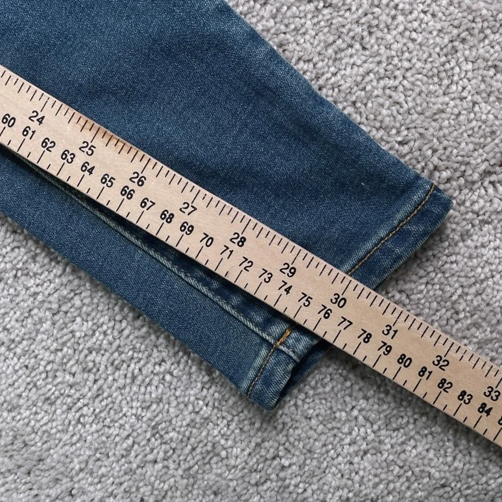 Prana Jeans Womens 4‎ Blue London Slim Low Rise Medium Wash Stretch Denim